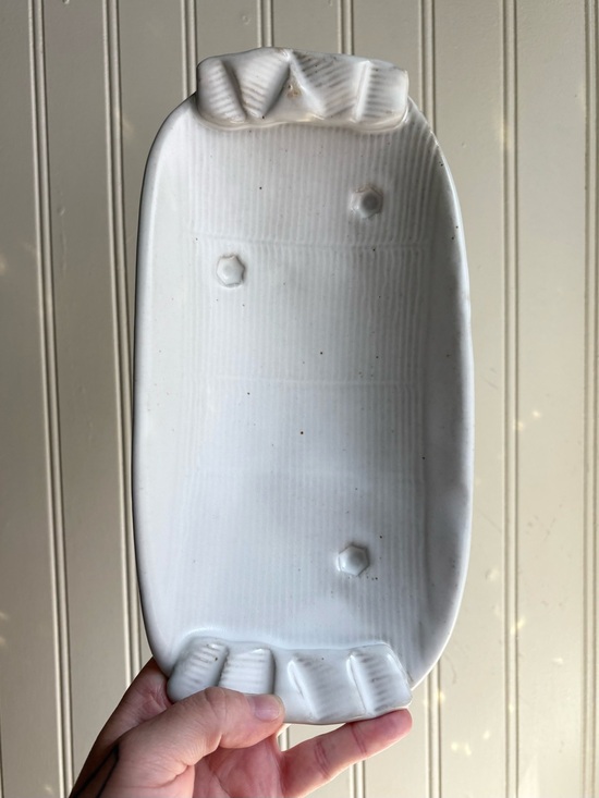 Other - Handmade Studio Pottery Footed Serving Plate/Trinket Dish Rustic Primitive Boho